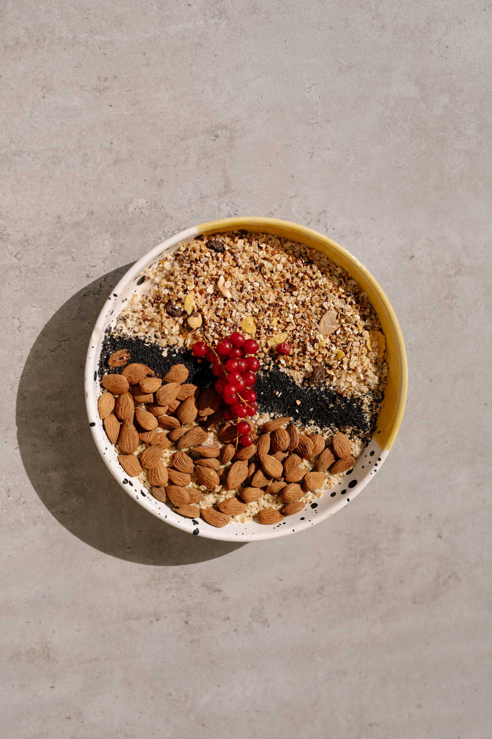 Granola bowl with almonds